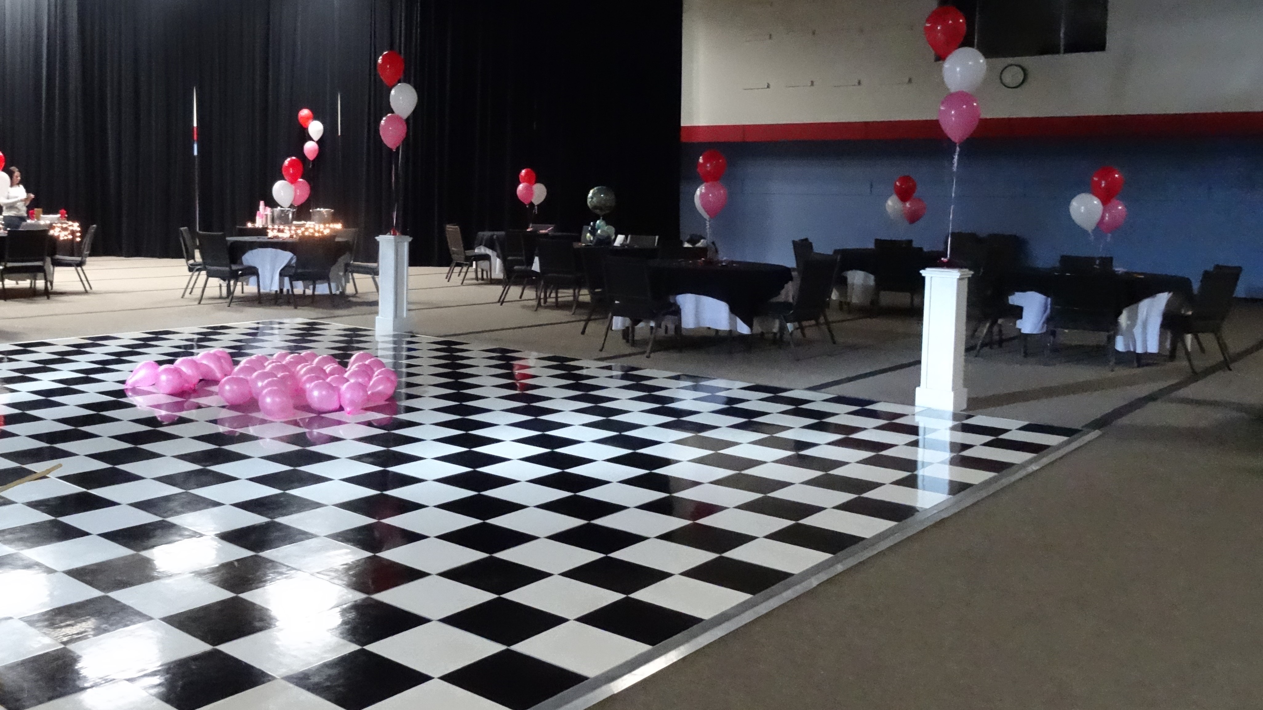 checkered dance floor